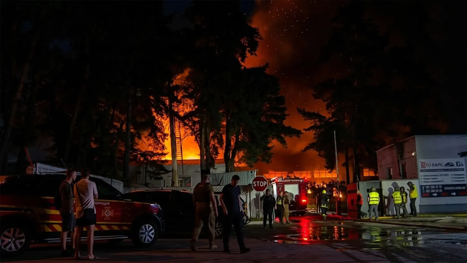 Russia Fires 7 Ballistic Missiles and 189 Drones at Ukraine; Debris Sparks Major Warehouse Fire in Kyiv